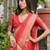 Brink Gajri Woven Design Linen Silk Zari Butti Weaves Saree