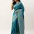 Teal & Off White Bhagalpuri Saree