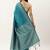 Teal & Off White Bhagalpuri Saree