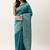 Teal & Off White Bhagalpuri Saree