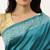 Teal & Off White Bhagalpuri Saree