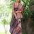 Floral Kalamkari Printed Tussar Silk Saree With Unstitched Blouse Piece