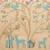 Beige & Green Kalamkari Zari Silk Cotton Tussar Saree