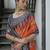 Bandhani Printed Tussar Silk Saree