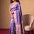 Checked Zari Jute Silk Fusion Tussar Saree