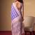 Checked Zari Jute Silk Fusion Tussar Saree