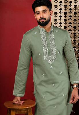 Pista embroidered kurta payjama 3