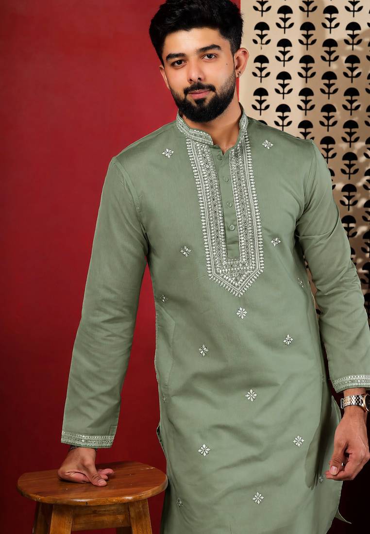Pista embroidered kurta payjama