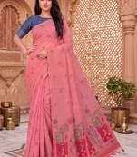 Floral Pure Cotton Chanderi Saree