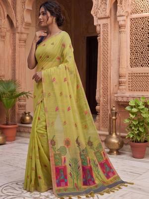Floral Pure Cotton Chanderi Saree 2