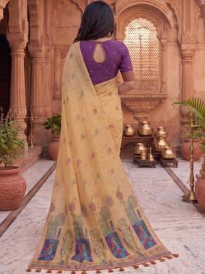 Floral Pure Cotton Chanderi Saree 2
