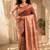 Batik Zari Silk Blend Designer Banarasi Saree
