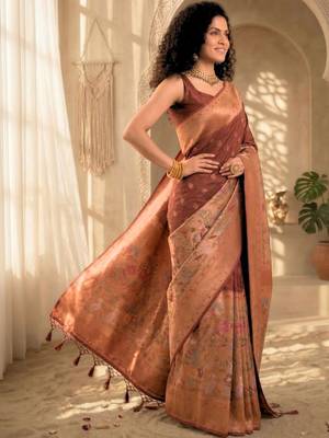 Batik Zari Silk Blend Designer Banarasi Saree 2