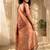 Batik Zari Silk Blend Designer Banarasi Saree