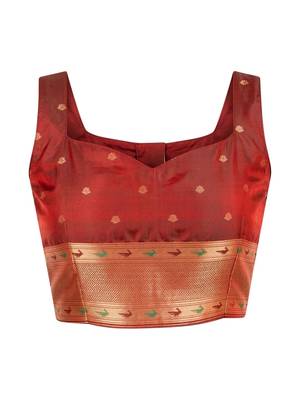 Batik Zari Silk Blend Designer Banarasi Saree 5