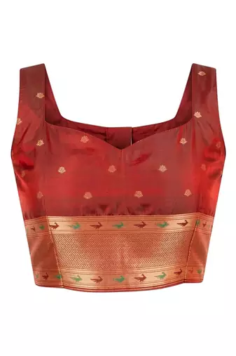 Batik Zari Silk Blend Designer Banarasi Saree