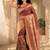 Batik Zari Silk Blend Designer Banarasi Saree