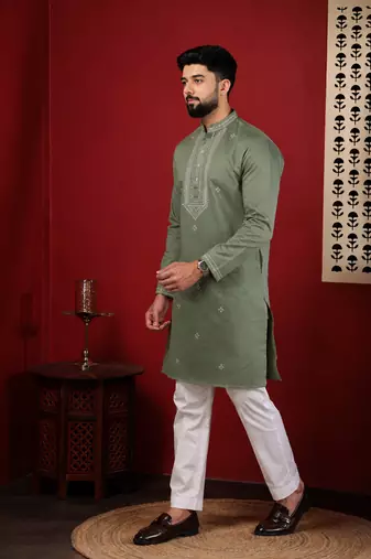 Pista embroidered kurta payjama