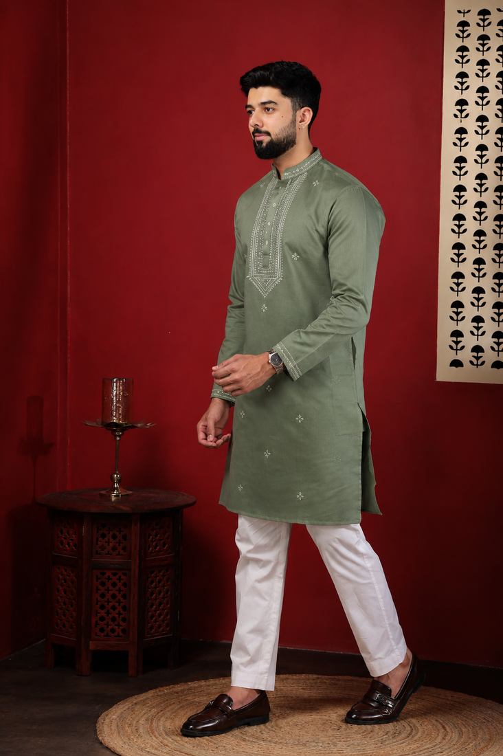 Pista embroidered kurta payjama