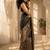 Batik Zari Silk Blend Designer Banarasi Saree