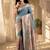 Batik Zari Silk Blend Designer Banarasi Saree