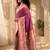 Batik Zari Silk Blend Designer Banarasi Saree