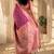 Batik Zari Silk Blend Designer Banarasi Saree