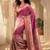 Batik Zari Silk Blend Designer Banarasi Saree