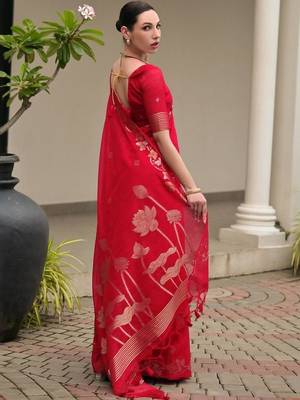 Ethnic Motif Woven Design Zari Banarasi Saree 5