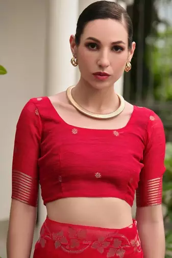Ethnic Motif Woven Design Zari Banarasi Saree