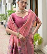 Cotton Saree with Contrast Blouse