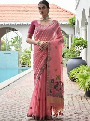 Cotton Saree with Contrast Blouse 3