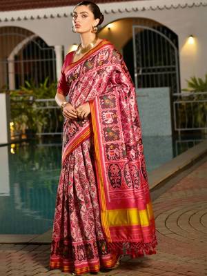 Ethnic Motifs Printed Banarasi Saree 2