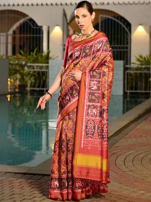 Ethnic Motifs Woven Design Zari Banarasi Saree 2