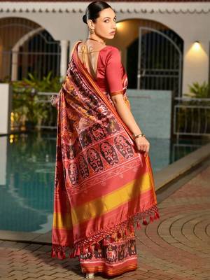 Ethnic Motifs Woven Design Zari Banarasi Saree 3