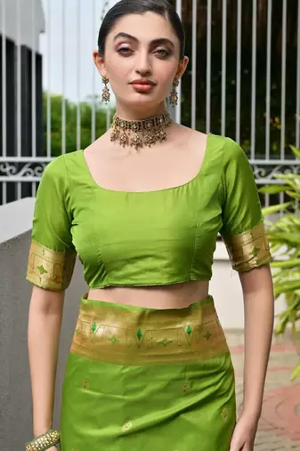 Woven Design Zari Paithani Saree with Blouse