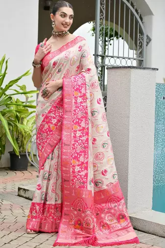 Banarasi Silk Patola Saree with Blouse