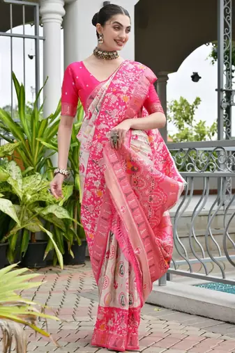 Banarasi Silk Patola Saree with Blouse
