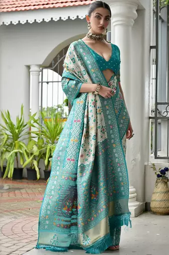 Banarasi Silk Patola Saree with Blouse