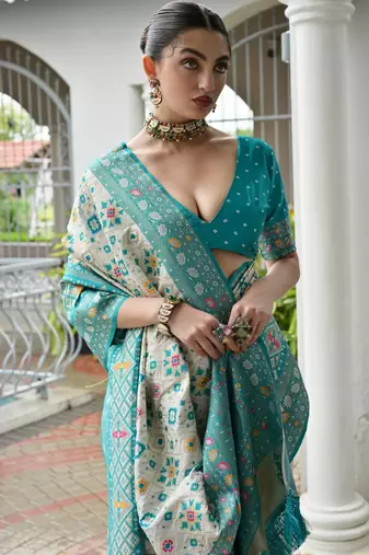 Banarasi Silk Patola Saree with Blouse