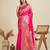 Zari Woven Butti Banarasi Silk Saree with Big Flower Border and Detail Work