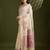 Self Checks Muga Cotton Saree with Kalamkari Border and Zari Woven Detail