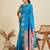 Copper Silver Zari Woven Butti Banarasi Silk Saree with Paithani Border