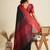 Solid Contrast Temple Border Raw Silk Saree with Striped Zari Woven Detail