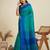 Solid Contrast Temple Border Raw Silk Saree with Striped Zari Woven Detail