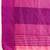 Solid Contrast Temple Border Raw Silk Saree with Striped Zari Woven Detail