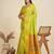 Copper Silver Zari Woven Butti Banarasi Silk Saree with Paithani Border