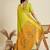Copper Silver Zari Woven Butti Banarasi Silk Saree with Paithani Border