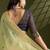 Thread Woven Flower Butti Muga Cotton Saree with Muniya Border Paithani Zari Detail