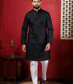 Black embroidered kurta payjama